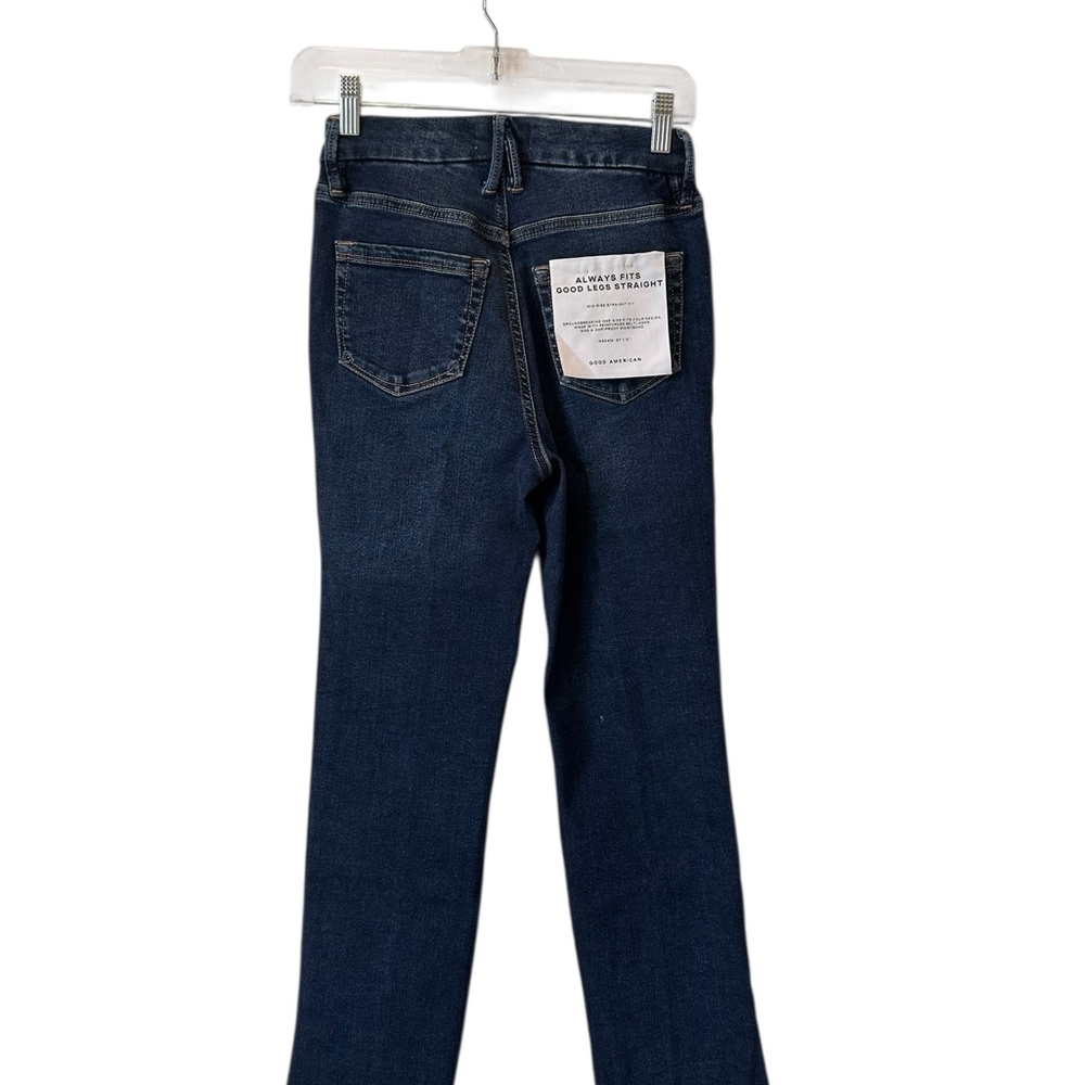 Good American Straight Leg Jeans - Deep Indigo
